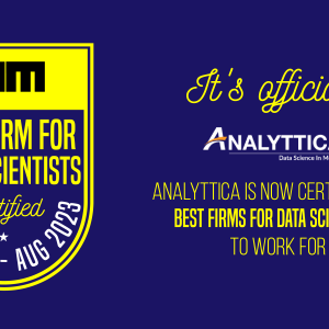 Analyttica Is Certified The Best Firm For Data Scientists